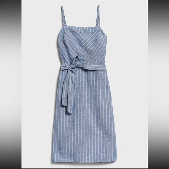 Banana Republic Dresses & Skirts - NWT Banana Republic Factory Blue and White Striped Dress, 100% natural fibers